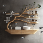 Custom Bathroom Vanities Sink Tree Branch Vanity Cabinet Bathroom
