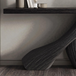 Farmhouse Black Natural Wood Console Tables For Dining Room