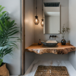 Farmhouse Wooden Bathroom Vanity Shelf For Any Rustic Home