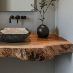 Farmhouse Wooden Bathroom Vanity Shelf For Any Rustic Home
