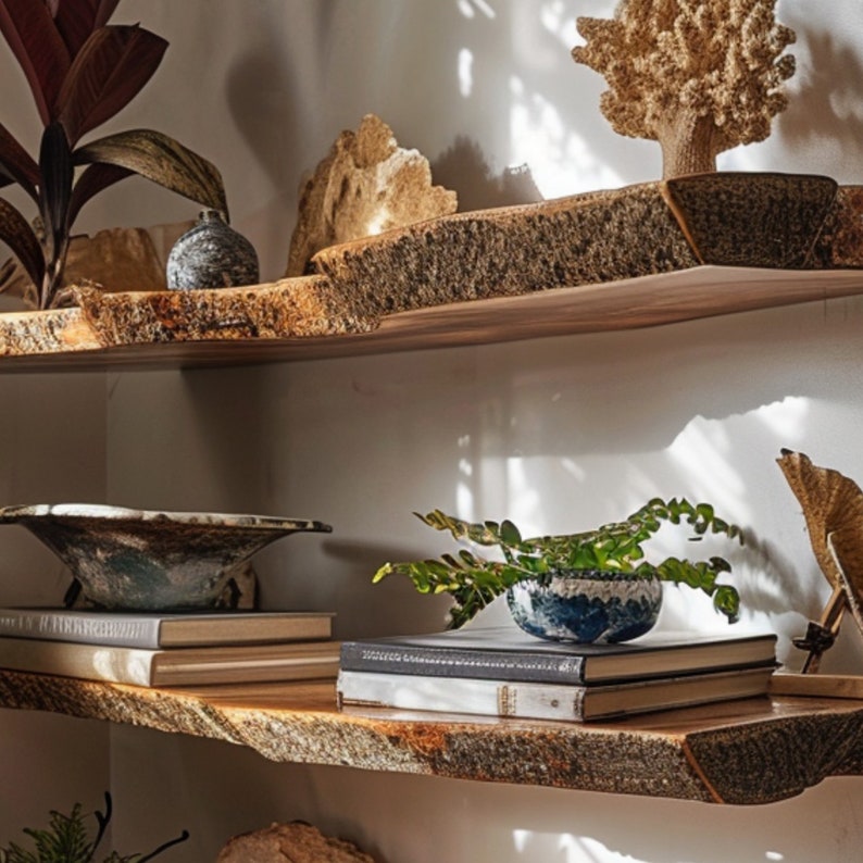 Floating Shelf Live Edge Shelves On Wall
