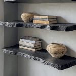 Handcraft Live Edge Black Floating Shelves