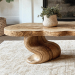 Handcrafted Wood Coffee Table Nature Inspired