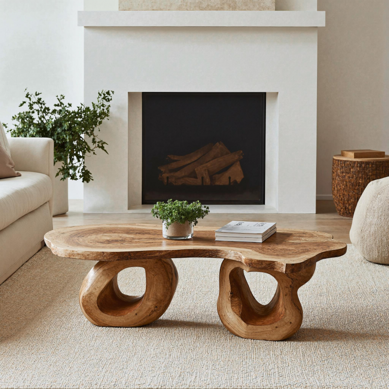 Large Rustic Wood Coffee Table Family Gathering Essential