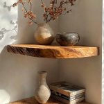 Live Edge Corner Shelves Floating Wooden Shelves