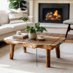 Live Edge Farmhouse Wood Coffee Table