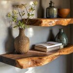 Live Edge Walnut Floating Shelves