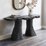 Minimalist Black Natural Wood Console Tables For Compact Spaces