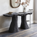 Minimalist Black Natural Wood Console Tables For Compact Spaces