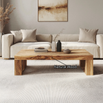 Minimalist Wood Coffee Table Family Room Clean Modern Look