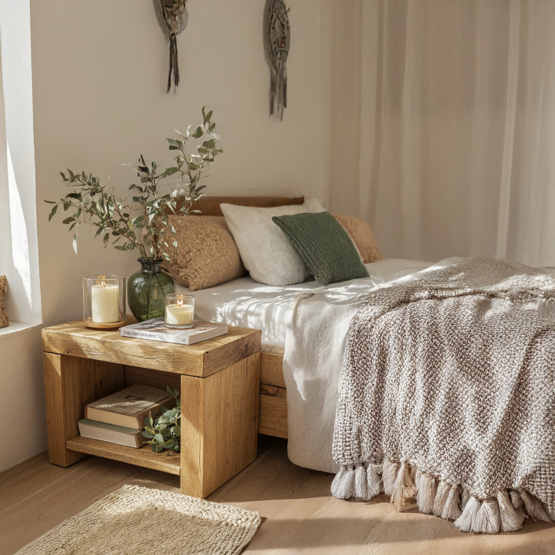 Modern Minimalist Wooden Nightstand For Elegant Bedrooms