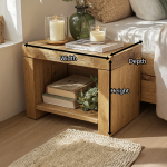 Modern Minimalist Wooden Nightstand For Elegant Bedrooms