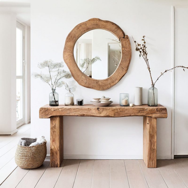 Reclaimed Wood Entryway Console Tables