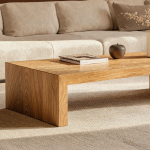 Rustic Farmhouse Wood Coffee Table Living Room Warm Ambience
