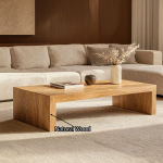 Rustic Farmhouse Wood Coffee Table Living Room Warm Ambience