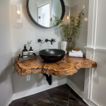 Rustic Floating Vanity Desk Shelf