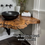 Rustic Floating Vanity Desk Shelf
