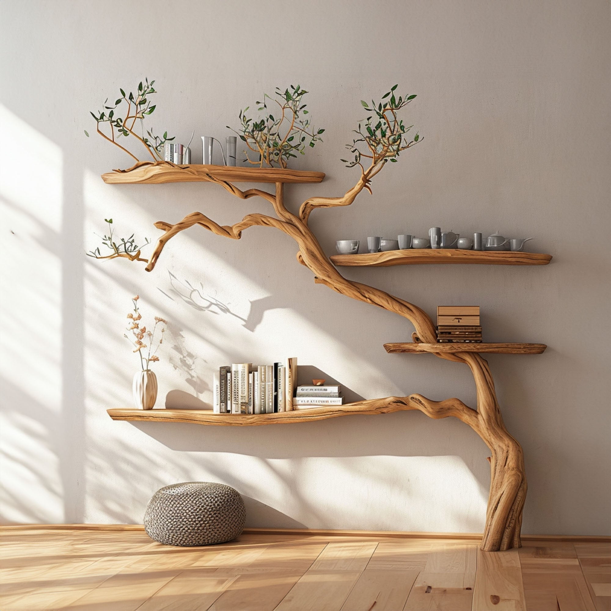 Tree Branch Floating Shelves Montessori Wall Mount Bookshelf Tree Branch Floating Shelves Montessori Wall Mount Bookshelf