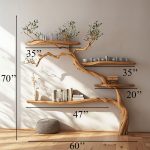 Tree Branch Floating Shelves Montessori Wall Mount Bookshelf