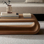 Vintage Natural Wood Coffee Table Family Room Antique Style