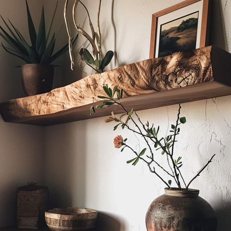 Walnut Floating Shelf Small Floating Shelf
