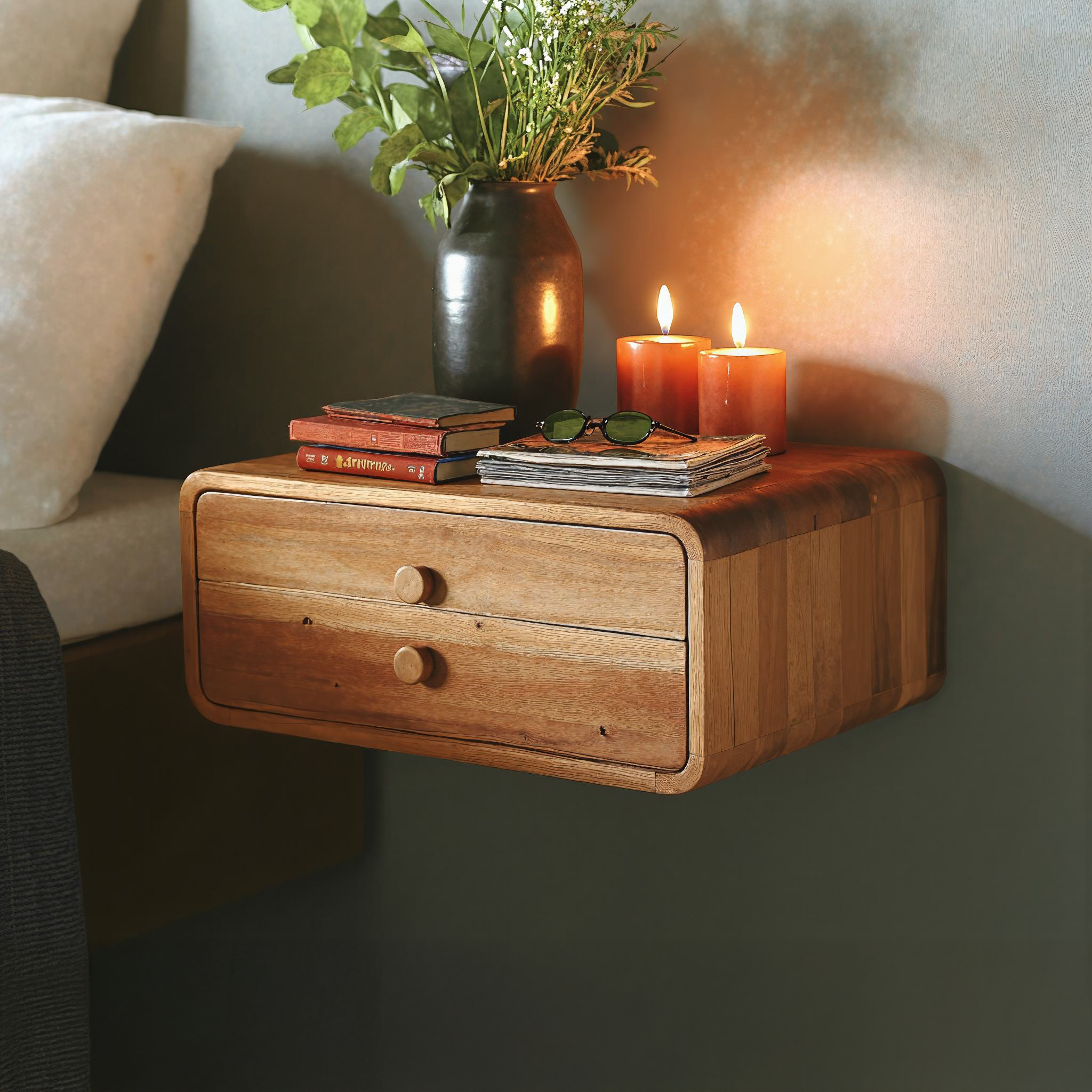 woodnightstand_0fed0faa-03c9-4286-ac3f-0b8c3d85569f.png Rustic Handcrafted Floating Nightstand With Storage Drawer - Image 1
